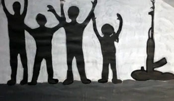 Niños refugiados sirios dibujan para vencer los horrores de la guerra (VIDEO)