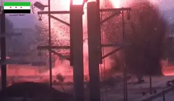 Fuerte explosión en un túnel secreto en Siria grabada de cerca (VIDEO IMPACTANTE)