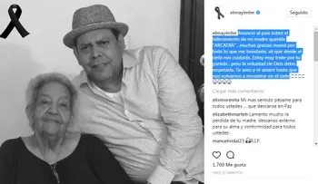 Fernando Villalona anuncia con pesar la muerte de su madre