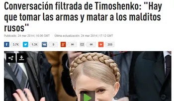 Conversación filtrada de Timoshenko: "Hay que tomar las armas y matar a los malditos rusos" 