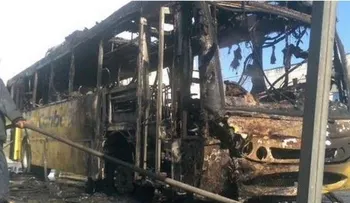 Autobús se incendia en  Zona Universitaria