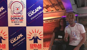 Seguidores de Trump pagan las cervezas de los mexicanos en una fiesta