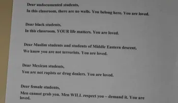 La conmovedora carta de una maestra a sus alumnos de minorías que se volvió viral