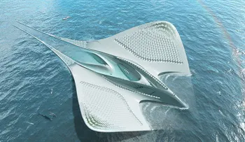 Una ciudad flotante con forma de raya gigante será el hogar de 7.000 personas