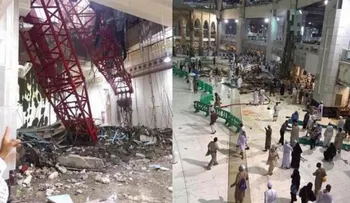87 personas mueren al caer grúa en mezquita