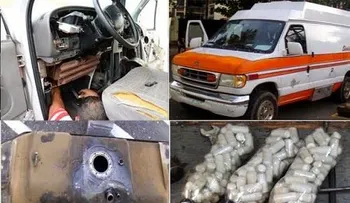 Decomisan 383 bolsitas de coca en tanque de combustible de ambulancia