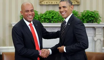 Obama y Michel Martelly juntos en la Casa Blanca