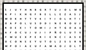 Curiosidad: Las tres primeras letras que encuentre en esta sopa de letra reflejarán tu yo interior