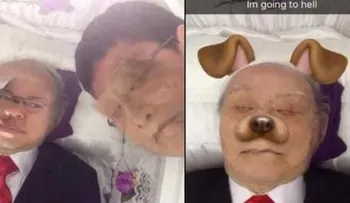 Un hombre usó los filtros de SnapChat con su abuelo fallecido
