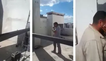 Albañiles distraídos cometen un ÍNCREIBLE y absurdo error (+Video)