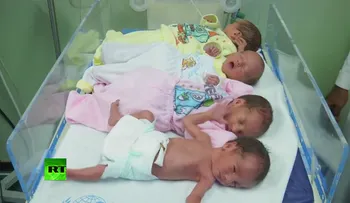 Video: Nacen cuatrillizos en medio de la operación israelí contra Gaza