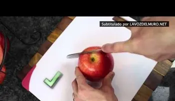 Sencillo truco para cortar una manzana (Video)
