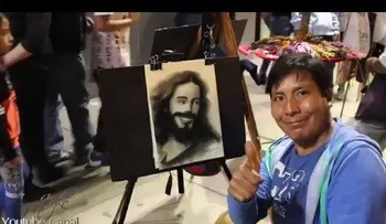 Este hombre, mira lo que hizo con un Lapiz