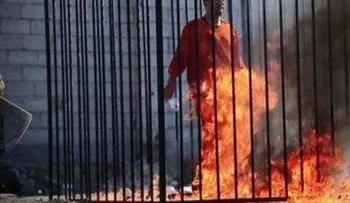 Estado Islámico publica video quemando vivo a piloto jordano