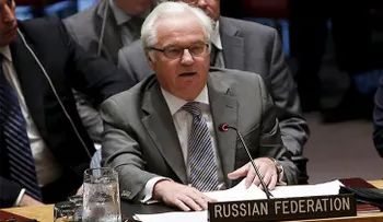 El jefe de la delegación de Rusia abandona la sala de la Asamblea General de la ONU