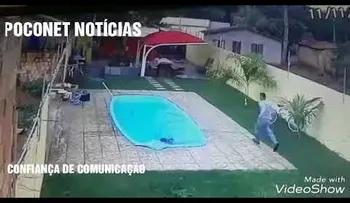 FUERTES IMÁGENES: Brasileño intenta robar una vivienda y acaba baleado y ahogado en una piscina
