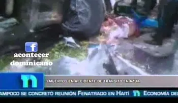 Patana pierde el control y mata tres personas mientras jugaban dominó en Azua.