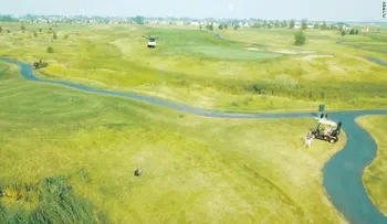 Drones entregan hamburguesas en este campo de golf
