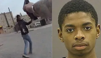 El momento en que un delincuente es abatido antes de que le disparara a un policía