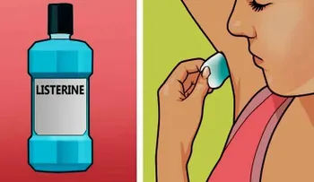 Sólo tiene que colocar un algodón mojado con en listerine bajo los brazos. El resultado es sorprendente!