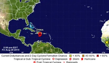 Onamet informa Erika se localiza a 75 KM de Santo Domingo