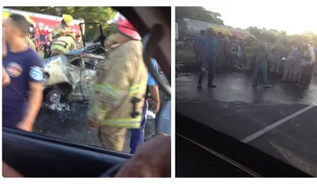  Chofer muere calcinado dentro del vehículo en la San Vicente