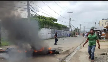 Protestan en el sector Cancino Adentro por falta de agua