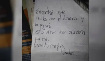 Perdió el dinero para pagar la luz y luego encontró la cuenta pagada y una nota que se volvió viral