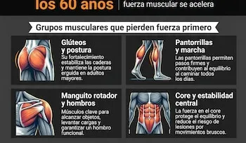 Después de los 60: el ejercicio de fuerza ayuda a combatir la pérdida de masa muscular
