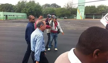 Helicóptero en que viajaba Danilo aterriza de emergencia por falta de combustible 