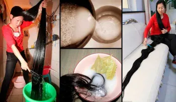 Esta madre china reveló la receta que usa para hacer crecer el pelo de ella y sus hijas sin control