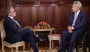Camilo Egaña entrevista al presidente de Ecuador Lenín Moreno