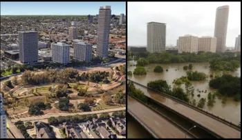  Así se ve Houston antes y después de Harvey