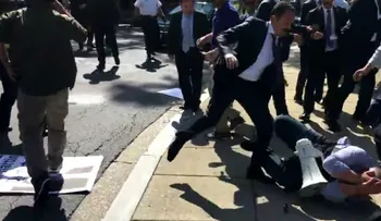 La violenta agresión de guardaespaldas presidente turco a manifestantes estadounidenses