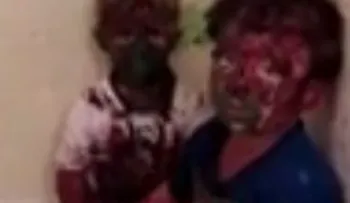 Niños pillados con la cara pintada (Video) 