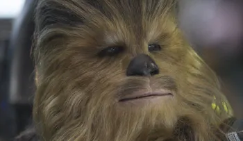 Esta mujer encontró el secreto de la felicidad con una máscara de Chewbacca