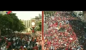 Gigantesca marcha de apoyo a Maduro y la petrolera venezolana; piden a EEUU respetar soberanía