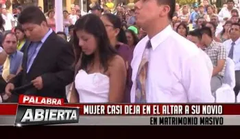 Se puso MUY nervioso y casi le da un "yeyo", cuando la novia se "tranco" para decir que lo aceptaba 
