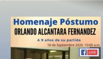 Homenaje póstumo a Orlando Alcántara Fernández