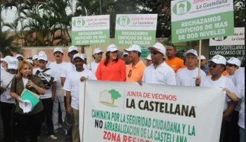 Residentes en La Castellana realizan caminata en demanda de paz y cese a la arrabalizaciòn