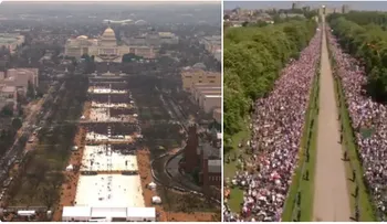 ¿Hubo más gente en la boda real o en la toma de posesión de Trump?