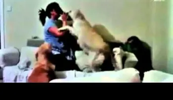 Perros defienden niño de golpes de su madre