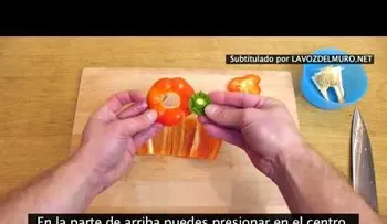 Truco para cortar un pimiento (Video)