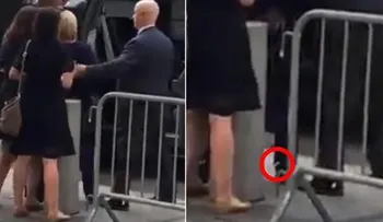 Hilary Clinton y el extraño objeto de metal que se le cayó cuanto tuvo el desmayo (VIDEO)