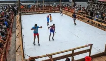 Cuba: la pista de hielo que surgió en pleno Malecón de La Habana