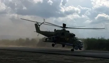 El Estado Islámico publica un VIDEO del ataque recibido de los helicópteros rusos Mi-24