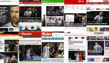 Qué dicen las portadas del mundo sobre la dura sanción de la FIFA a Lionel Messi