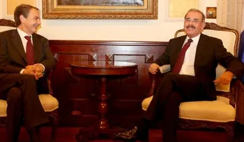Danilo Medina recibe al expresidente español Rodríguez Zapatero