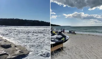 La impactante "era de hielo" en EE.UU: se congeló el mar en Massachusetts