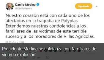 Nuestro corazón está con los afectados en la tragedia de Polyplas: Presidente Danio Medina